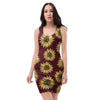 Sunflower Brown Bodycon Dress-grizzshop