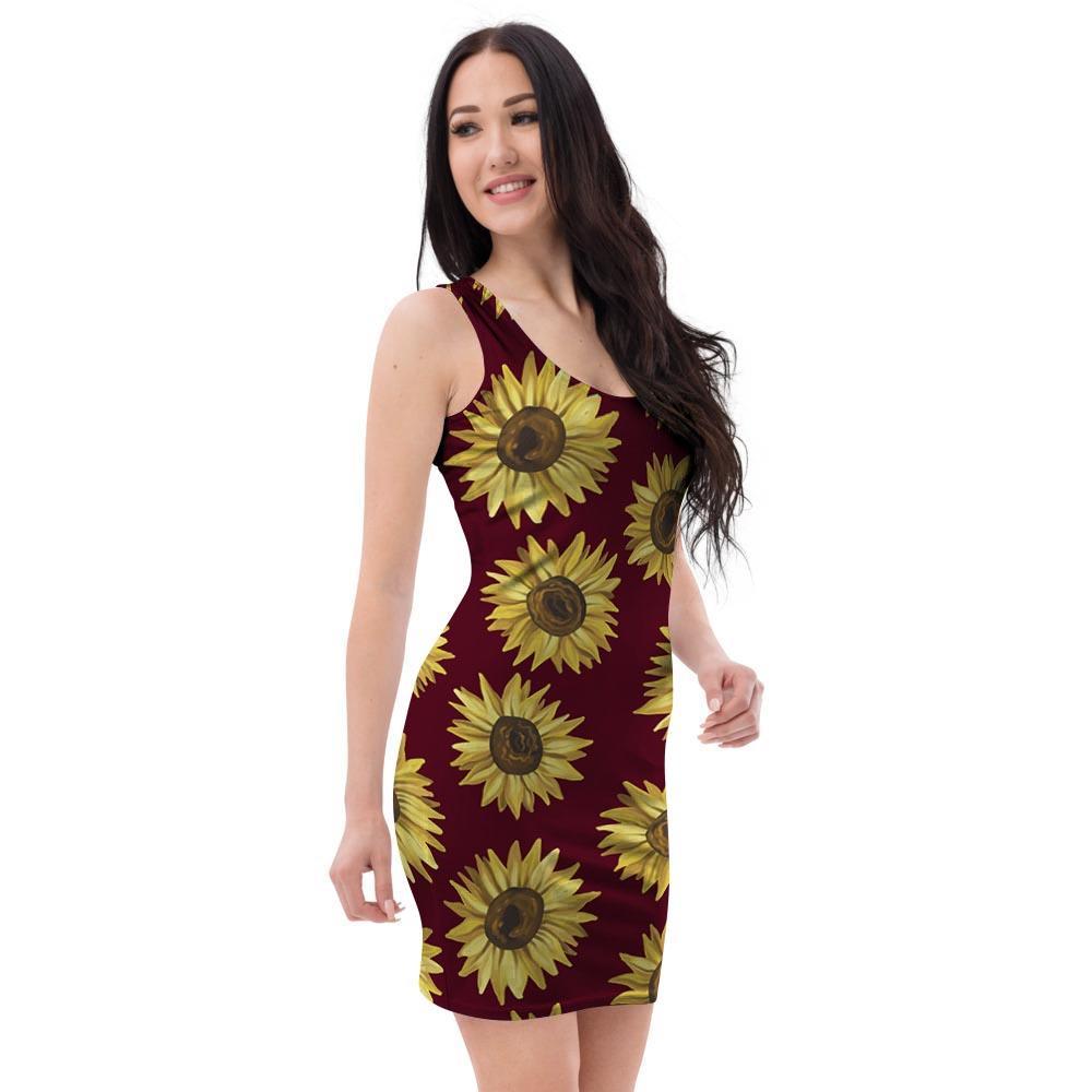 Sunflower Brown Bodycon Dress-grizzshop