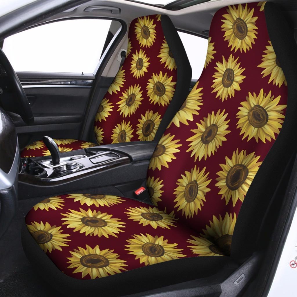 Sunflower Brown Car Seat Covers-grizzshop