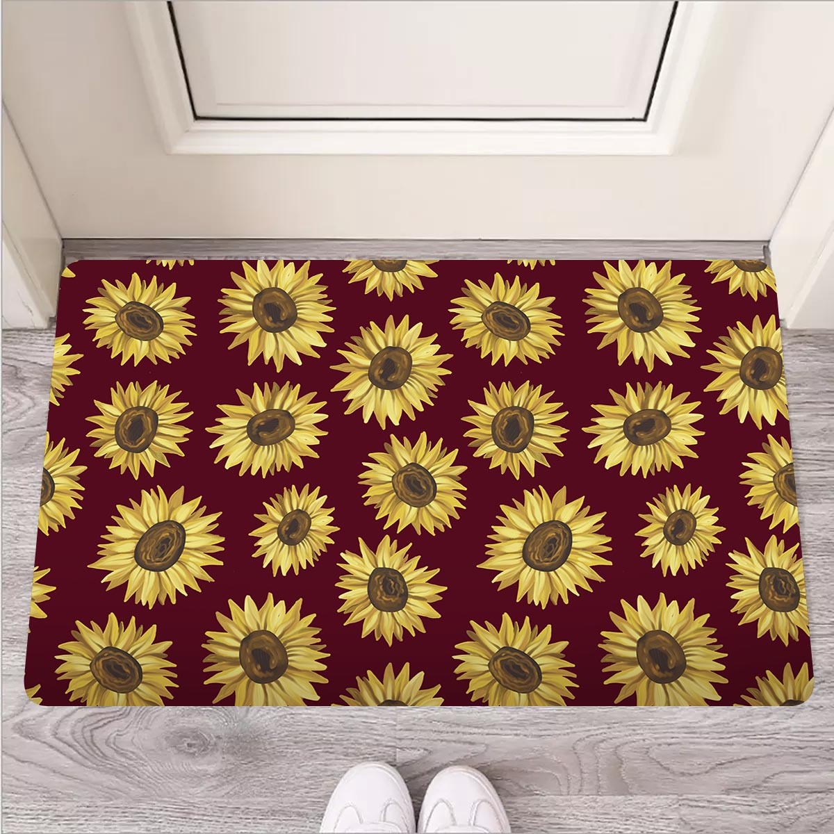 Sunflower Brown Door Mat-grizzshop