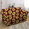 Sunflower Brown Loveseat Cover-grizzshop