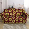 Sunflower Brown Loveseat Cover-grizzshop