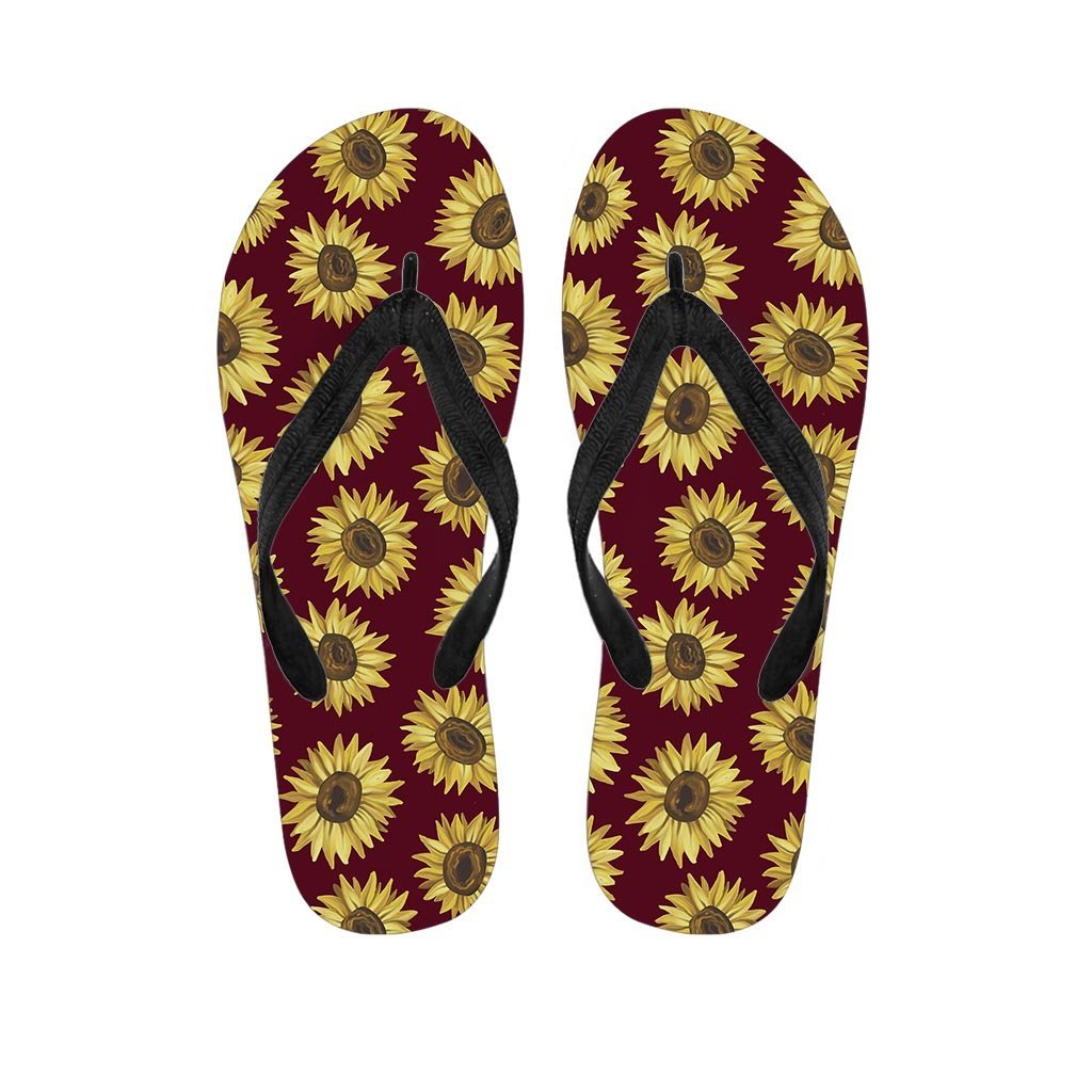 Sunflower Brown Men's Flip Flops-grizzshop