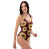 Sunflower Brown One Piece Swimsuite-grizzshop