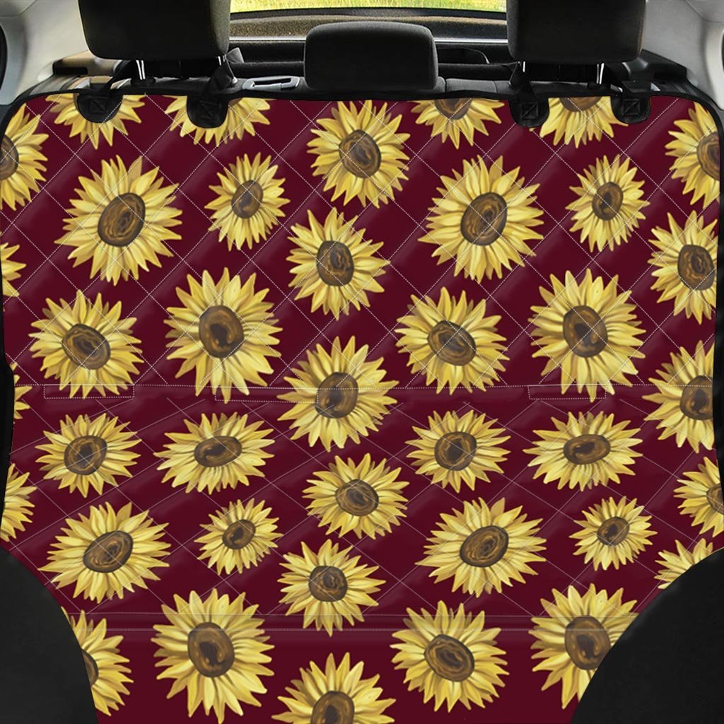 Sunflower Brown Pet Car Seat Cover-grizzshop