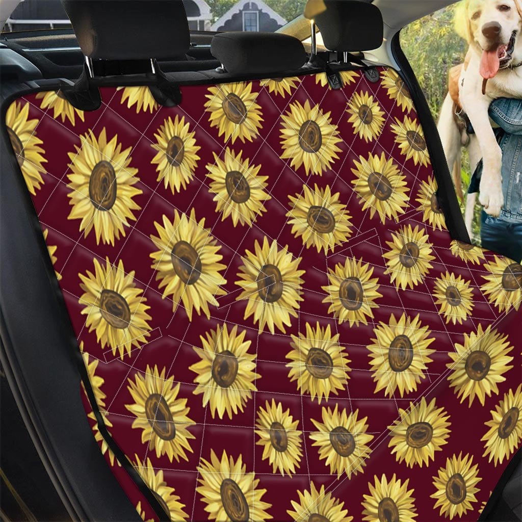 Sunflower Brown Pet Car Seat Cover-grizzshop