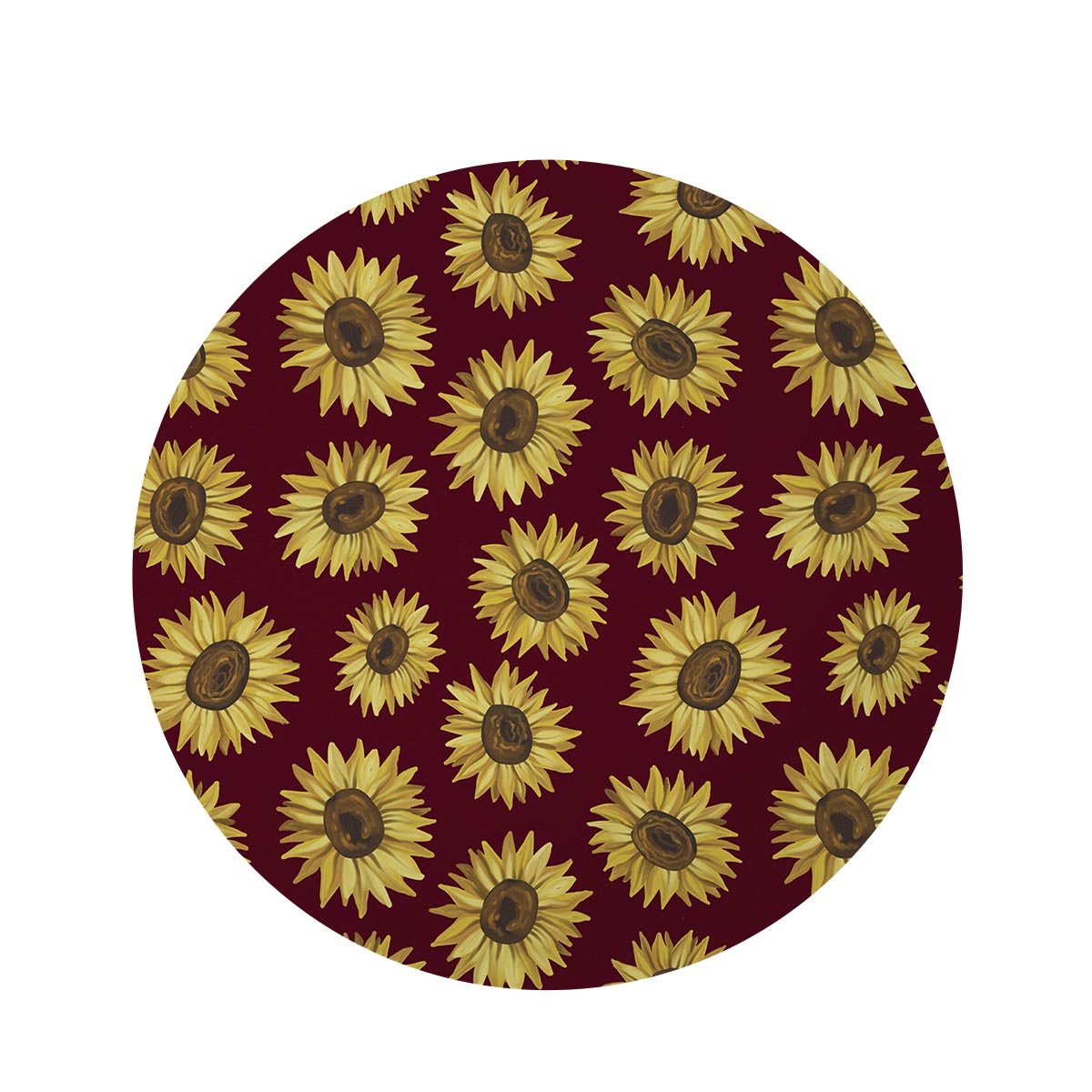 Sunflower Brown Round Rug-grizzshop