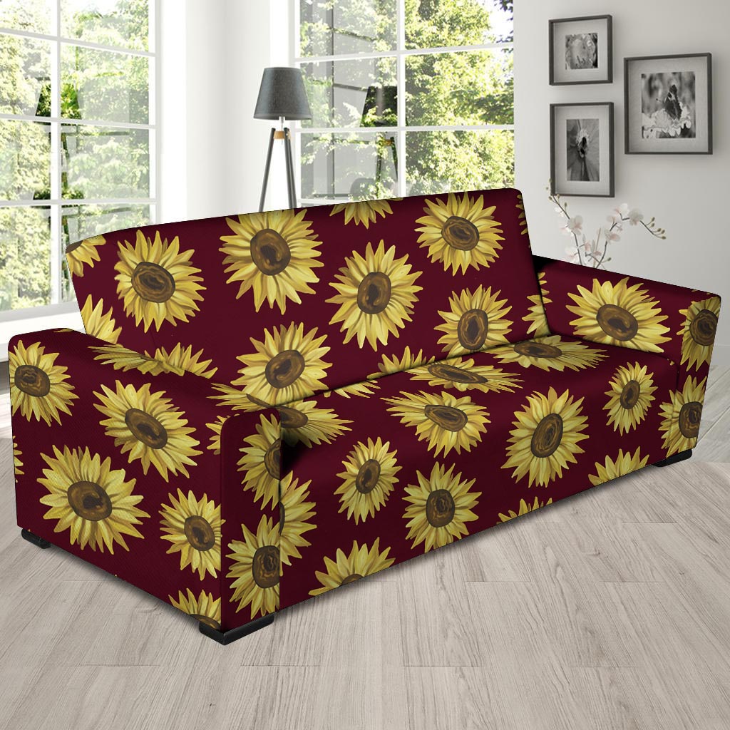 Sunflower Brown Sofa Cover-grizzshop