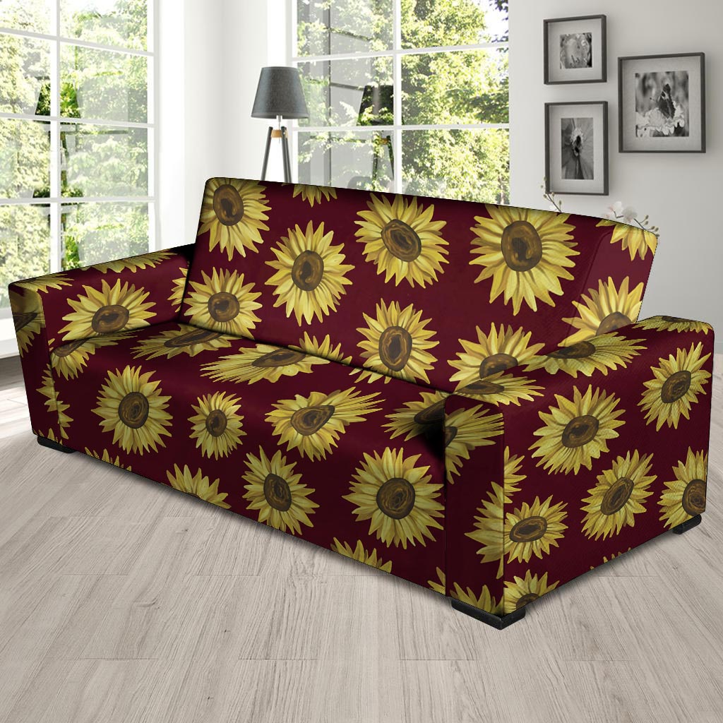 Sunflower Brown Sofa Cover-grizzshop