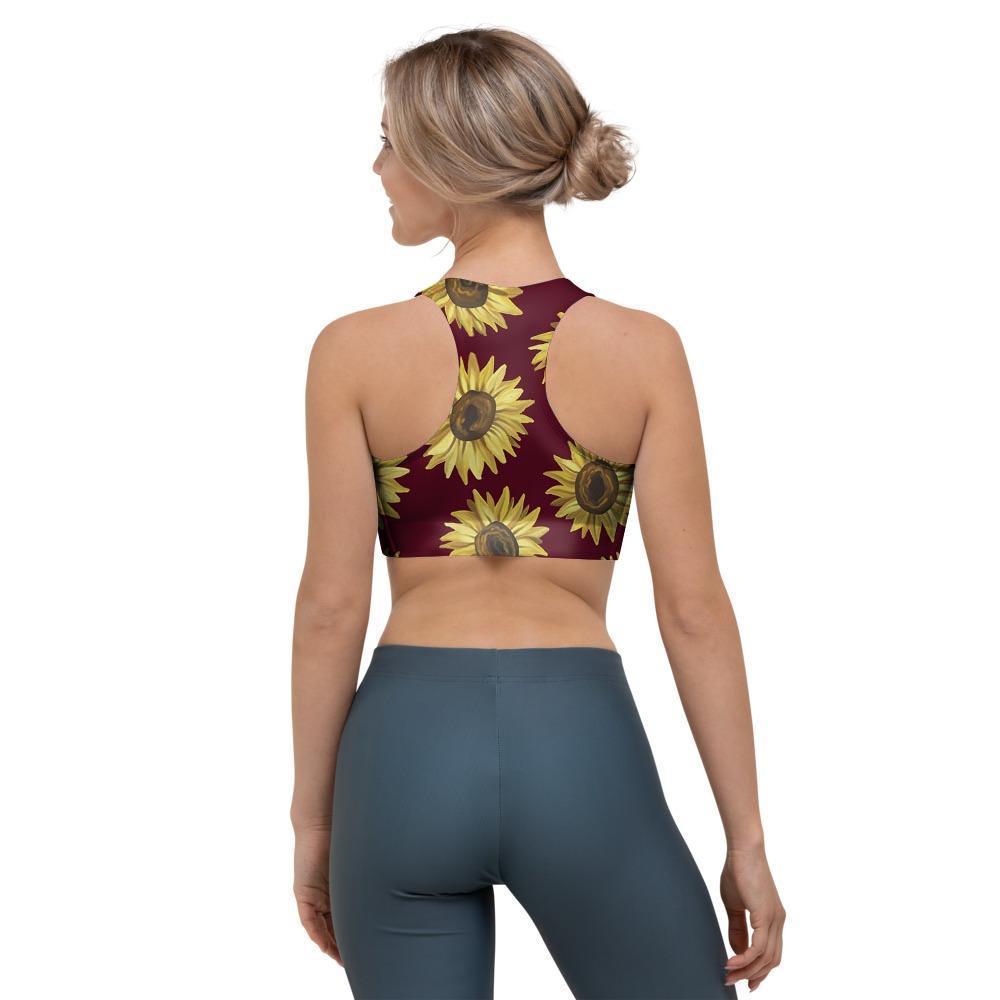 Sunflower Brown Sports Bra-grizzshop