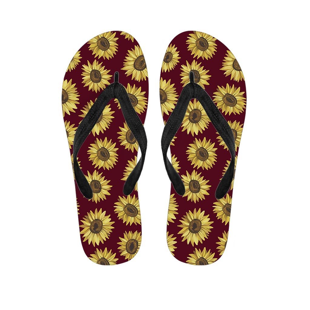 Sunflower Brown Women's Flip Flops-grizzshop