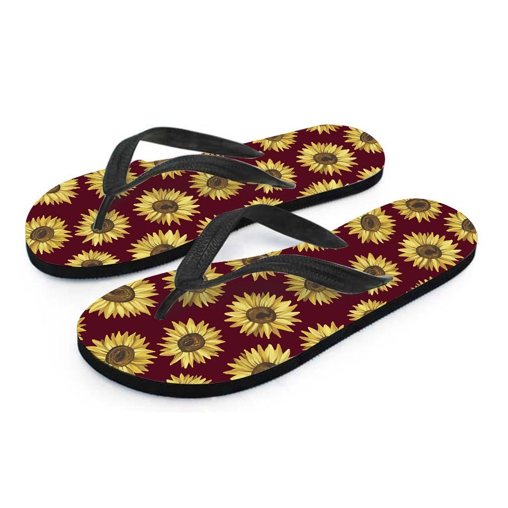 Sunflower Brown Women's Flip Flops-grizzshop