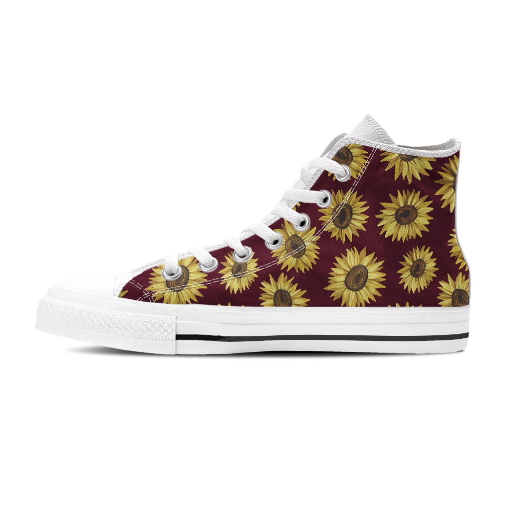 Sunflower Brown Women's High Top Shoes-grizzshop