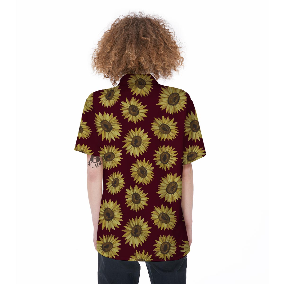 Sunflower Brown Women's Short Sleeve Shirts-grizzshop