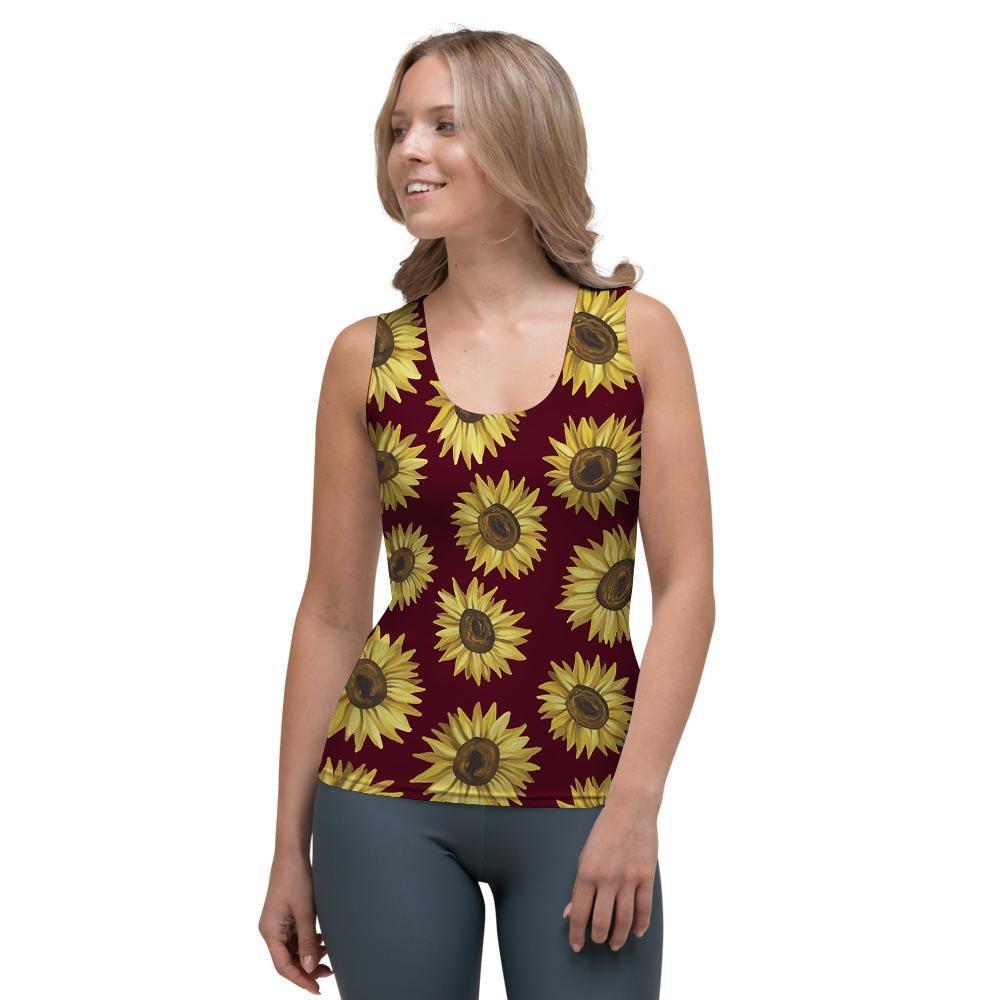 Sunflower Brown Women's Tank Top-grizzshop