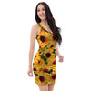 Sunflower Butterfly Bodycon Dress-grizzshop