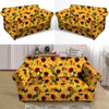 Sunflower Butterfly Loveseat Cover-grizzshop