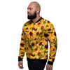 Sunflower Butterfly Men's Bomber Jacket-grizzshop