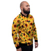 Sunflower Butterfly Men's Bomber Jacket-grizzshop