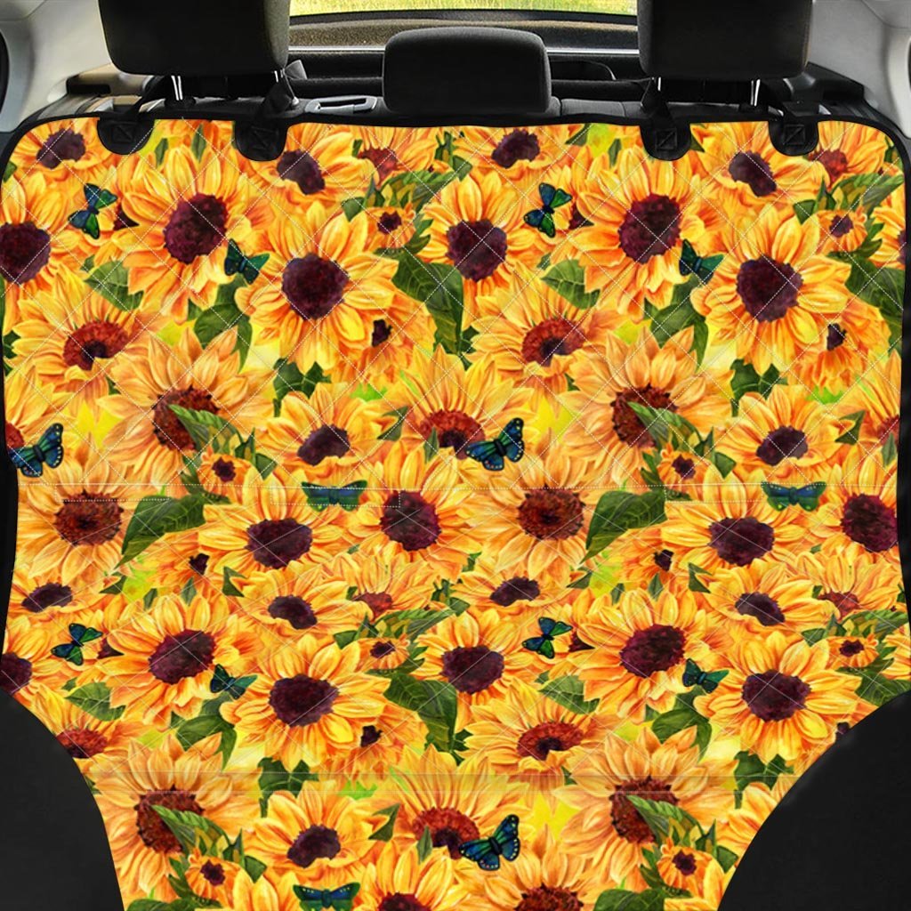 Sunflower Butterfly Pet Car Seat Cover-grizzshop