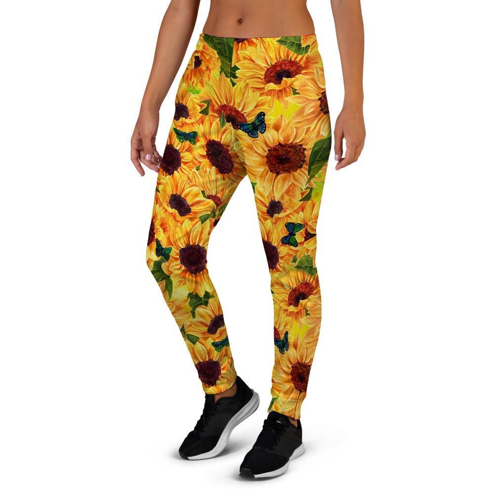 Sunflower Butterfly Women's Joggers-grizzshop