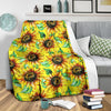 Sunflower Cartoon Pattern Print Blanket-grizzshop