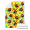 Sunflower Cartoon Pattern Print Blanket-grizzshop