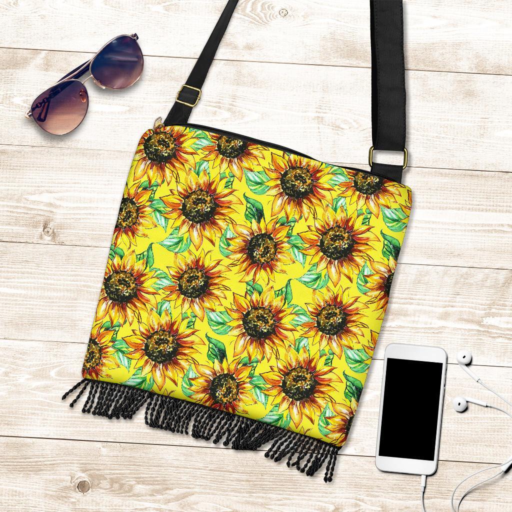 Sunflower Cartoon Pattern Print Crossbody bags-grizzshop