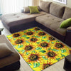 Sunflower Cartoon Pattern Print Floor Mat-grizzshop