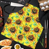 Sunflower Cartoon Pattern Print Men's Apron-grizzshop