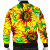 Sunflower Cartoon Pattern Print Men's Bomber Jacket-grizzshop