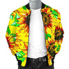 Sunflower Cartoon Pattern Print Men's Bomber Jacket-grizzshop