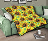 Sunflower Cartoon Pattern Print Quilt-grizzshop