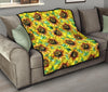 Sunflower Cartoon Pattern Print Quilt-grizzshop