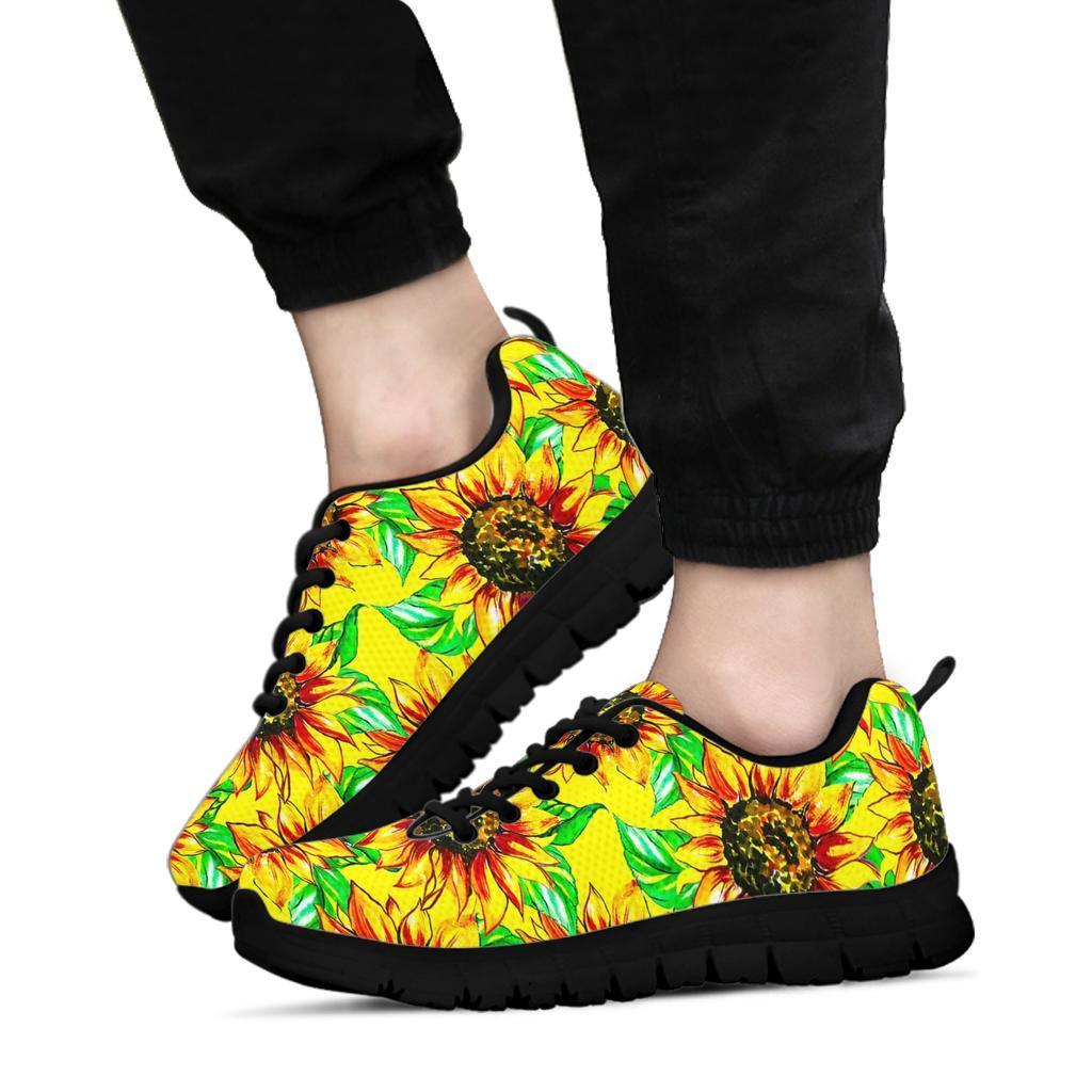 Sunflower Cartoon Pattern Print Sneaker Shoes For Men Women-grizzshop