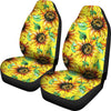 Sunflower Cartoon Pattern Print Universal Fit Car Seat Covers-grizzshop