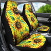 Sunflower Cartoon Pattern Print Universal Fit Car Seat Covers-grizzshop