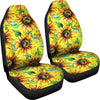 Sunflower Cartoon Pattern Print Universal Fit Car Seat Covers-grizzshop