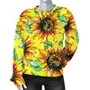 Sunflower Cartoon Pattern Print Women's Sweatshirt-grizzshop