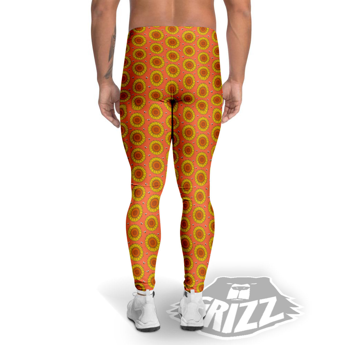Sunflower Classic Vintage Print Pattern Men's Leggings-grizzshop