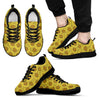 Sunflower Drawing Print Pattern Black Sneaker Shoes For Men Women-grizzshop