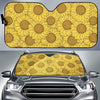 Sunflower Drawing Print Pattern Car Sun Shade-grizzshop