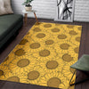 Sunflower Drawing Print Pattern Floor Mat-grizzshop