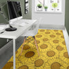 Sunflower Drawing Print Pattern Floor Mat-grizzshop