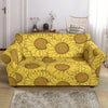 Sunflower Drawing Print Pattern Loveseat Cover-grizzshop