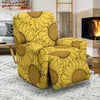 Sunflower Drawing Print Pattern Recliner Cover-grizzshop