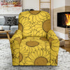 Sunflower Drawing Print Pattern Recliner Cover-grizzshop