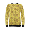 Sunflower Drawing Print Pattern Women Crewneck Sweatshirt-grizzshop