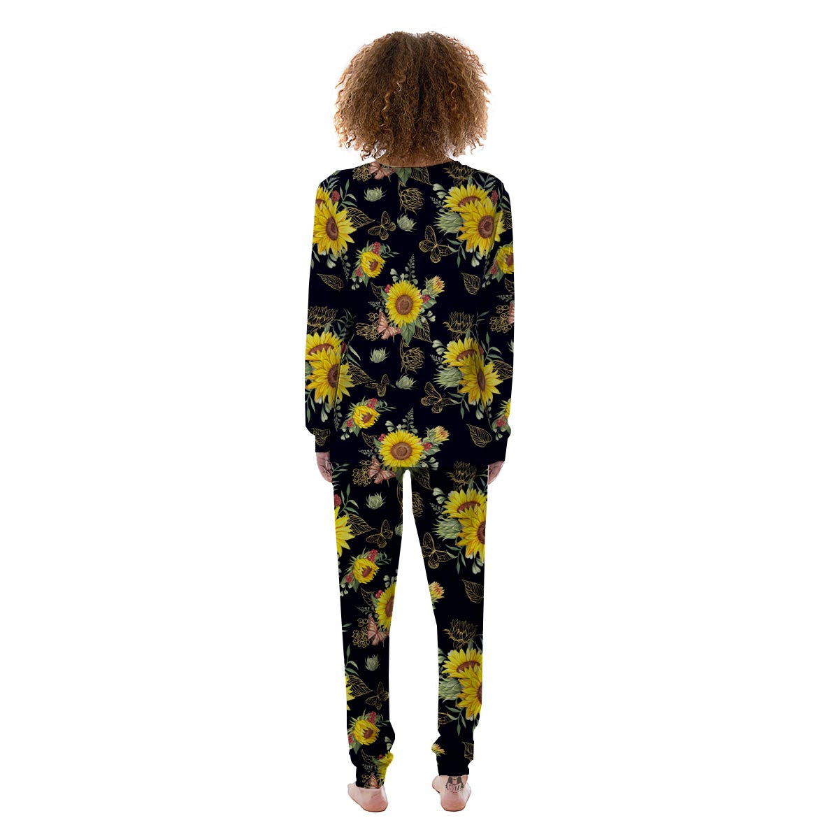 Sunflower Field Print Pattern Women's Pajamas-grizzshop