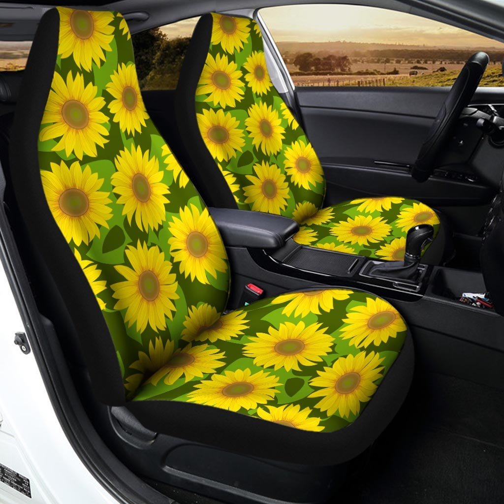Sunflower Flower Print Car Seat Covers-grizzshop